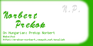 norbert prekop business card